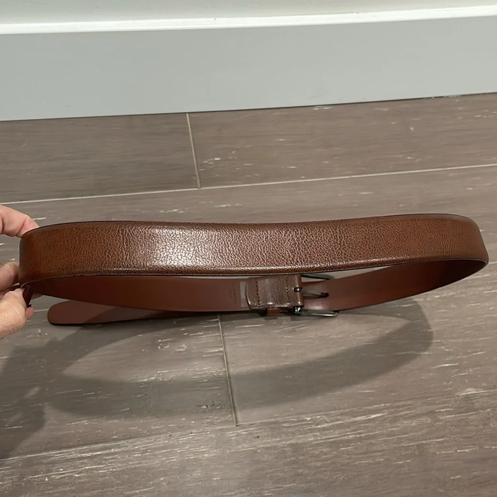 Men’s Original Penguin classic work office leather belt brown. Size 36